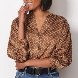 Loose Fitted Sanctuary Vintage Inspired Brown Blouse- size 1X